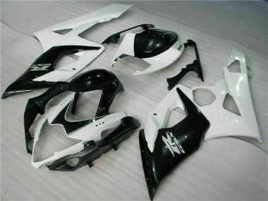 2005-2006 Suzuki GSXR 1000 Motorcycle Fairings - White Glossy Black Canada