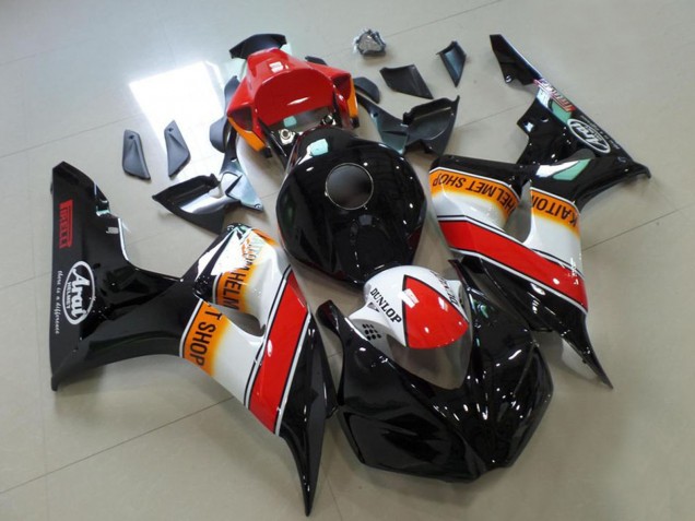 2006-2007 Honda CBR1000RR Motorcycle Fairings - Red White Orange Glossy Black Racing Canada