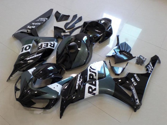 2006-2007 Honda CBR1000RR Motorcycle Fairing - Grey White Glossy Black Repsol Canada