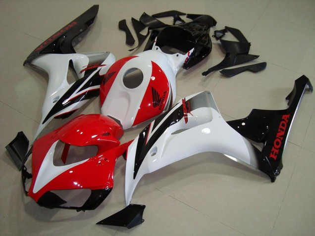 2006-2007 Honda CBR1000RR Motorcycle Fairings Kit - White Red Glossy Black Canada