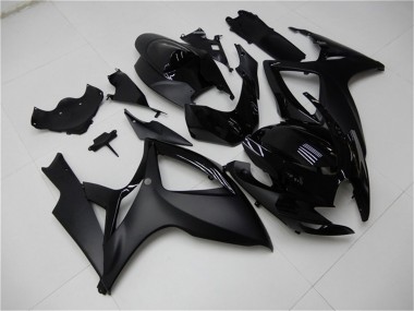 2006-2007 Suzuki GSXR 600/750 Motorcycle Fairings - Matte Black Glossy Black Canada