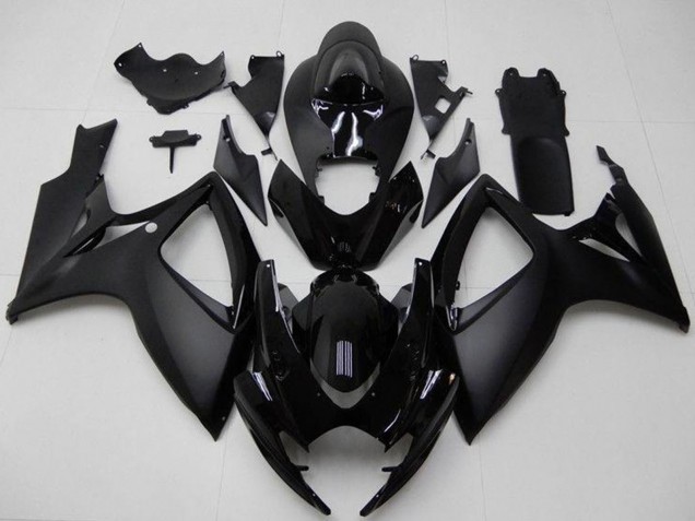 2006-2007 Suzuki GSXR 600/750 Motorcycle Fairings - Matte Black Glossy Black Canada
