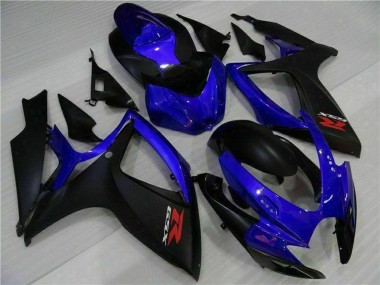 2006-2007 Suzuki GSXR 600/750 Motorcycle Fairings - Blue Matte Black Red Canada
