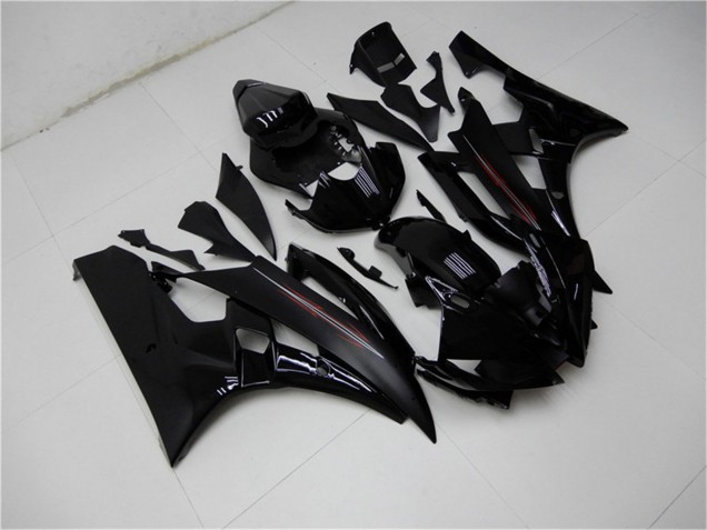 2006-2007 Yamaha YZF R6 Motorcycle Fairing Kits - Glossy Black Matte Black Canada