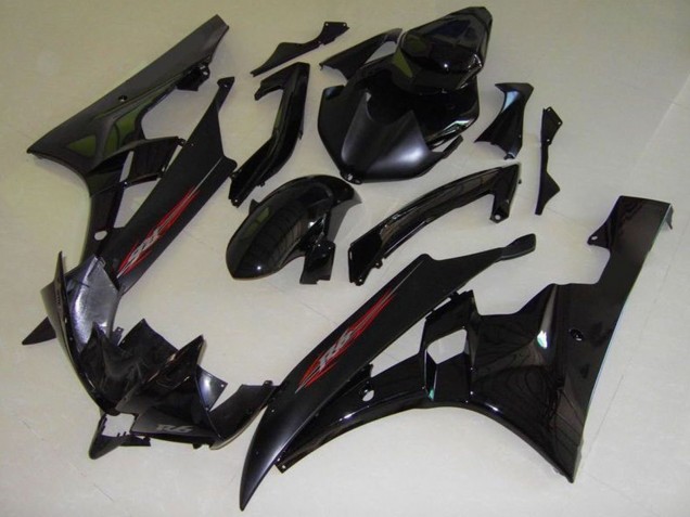 2006-2007 Yamaha YZF R6 Motorcycle Fairings - Glossy Black Matte Black Red OEM Style Canada