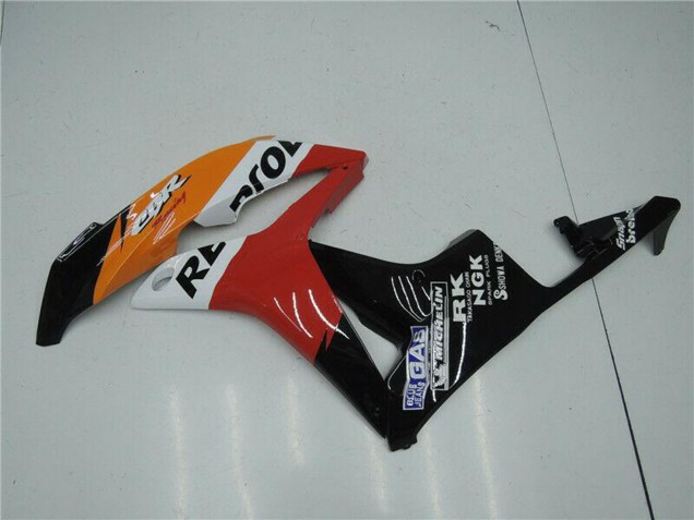 2007-2008 Honda CBR600RR Bike Fairings - Orange White Red Glossy Black Repsol Canada
