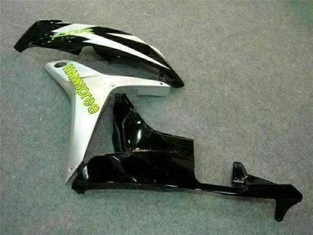 2007-2008 Honda CBR600RR Motorcycle Fairing - White Green Glossy Black Hannspree Canada