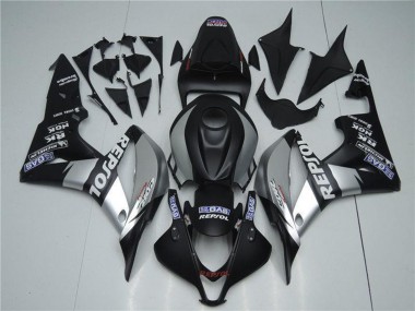 2007-2008 Honda CBR600RR Motorcycle Fairings - Matte Black Silver Grey Repsol Canada