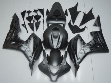2007-2008 Honda CBR600RR Motorcycle Fairings - Matte Black Graffiti Canada