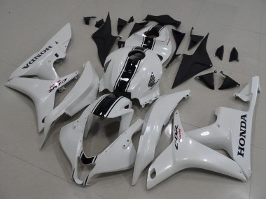 2007-2008 Honda CBR600RR Motorcycle Fairing Kits - White Glossy Black Canada