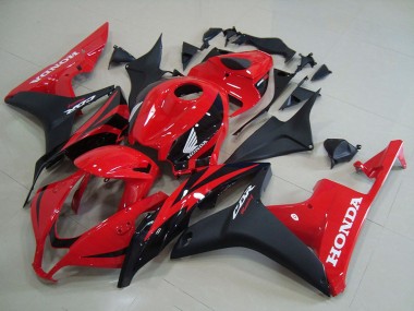 2007-2008 Honda CBR600RR Motorcycle Fairings - Red Matte Black OEM Style Canada
