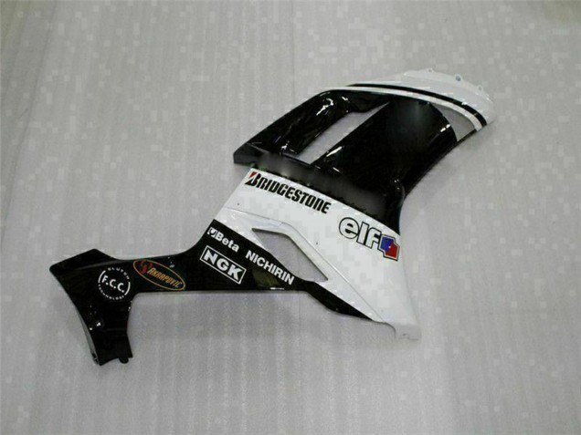 2007-2008 Kawasaki ZX6R Motorcycle Fairings - Black White Canada
