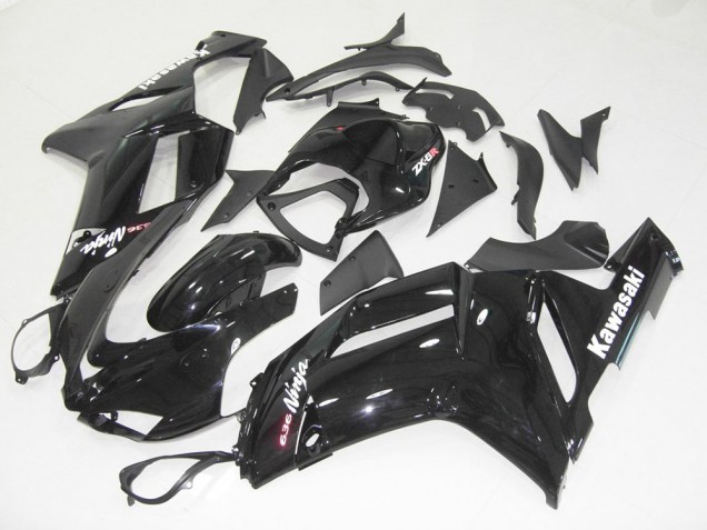 2007-2008 Kawasaki ZX6R Motorcycle Fairings - Glossy Black Canada