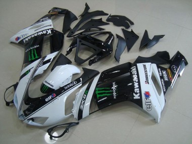 2007-2008 Kawasaki ZX6R Motorcycle Fairings - White Monster Canada