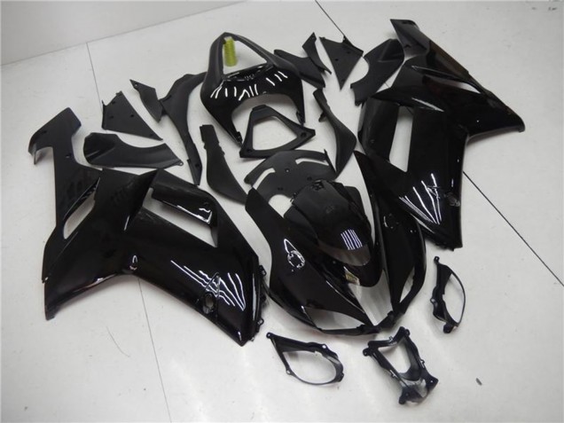 2007-2008 Kawasaki ZX6R Abs Motorcycle Fairing - Glossy Black Canada