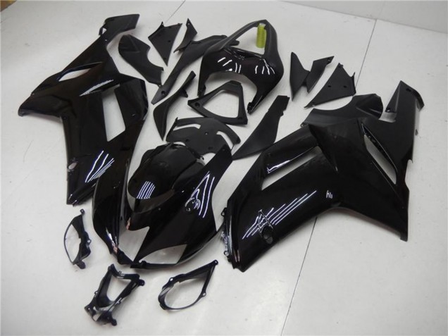 2007-2008 Kawasaki ZX6R Abs Motorcycle Fairing - Glossy Black Canada