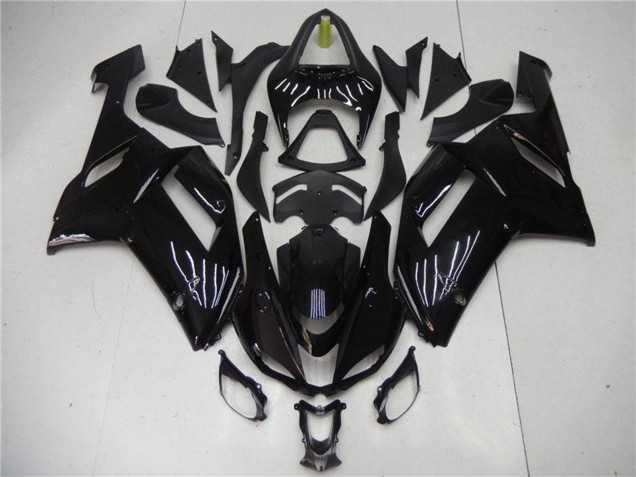 2007-2008 Kawasaki ZX6R Abs Motorcycle Fairing - Glossy Black Canada