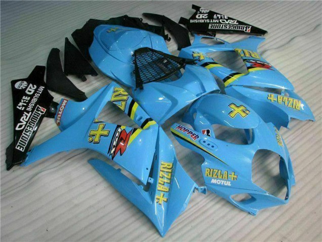 2007-2008 Suzuki GSXR 1000 Motorcycle Fairing Kits - Blue Gold Black Rizla Canada