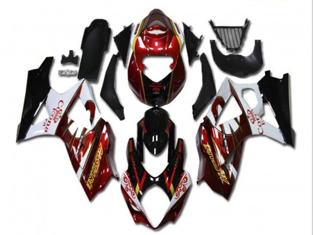 2007-2008 Suzuki GSXR 1000 Motorcycle Fairings - Red White Black Corona Canada