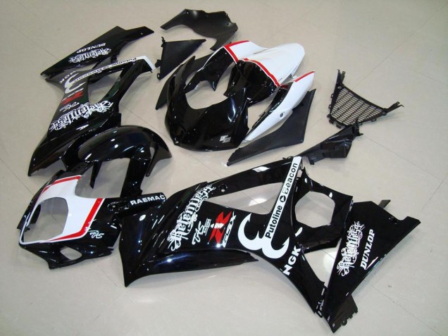 2007-2008 Suzuki GSXR 1000 Motorcycle Fairings - Glossy Black Red Relentless Canada