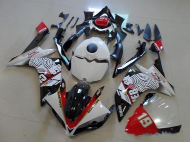 2007-2008 Yamaha YZF R1 Motorcycle Fairings - White Red Black Yellow Dark Dog Canada