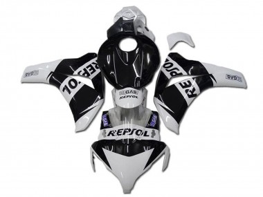 2008-2011 Honda CBR1000RR Motorcycle Fairings - White Glossy Black Repsol Canada