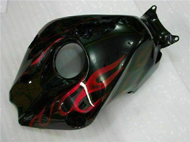 2008-2011 Honda CBR1000RR Motorcycle Fairing Kits - Glossy Black Red Flame Canada