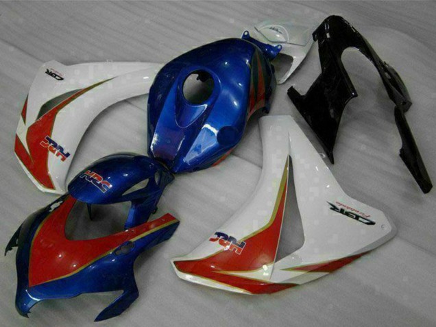2008-2011 Honda CBR1000RR Motorcycle Fairings Kit - White Red Blue HRC Canada