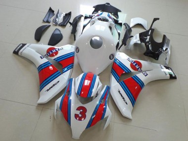 2008-2011 Honda CBR1000RR Motorcycle Fairings - White Red Light Blue Martini 3 Canada