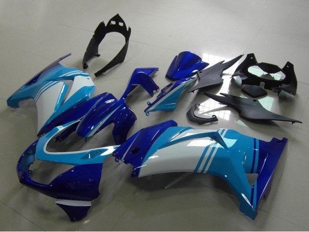 2008-2012 Kawasaki ZX250R Motorcycle Fairings - Light Blue White Dark Blue Canada