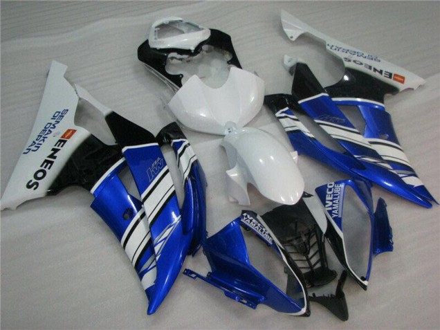 2008-2016 Yamaha YZF R6 Motorcycle Fairings - White Blue Black ENEOS Semakin Didepan Canada