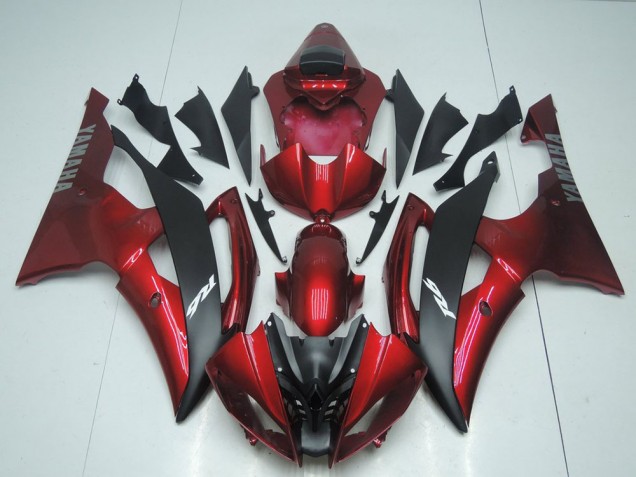 2008-2016 Yamaha YZF R6 Motorcycle Fairing - Red Matte Black Canada