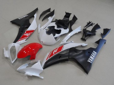 2008-2016 Yamaha YZF R6 Motorcycle Fairing Kits - White Red Matte Black Canada