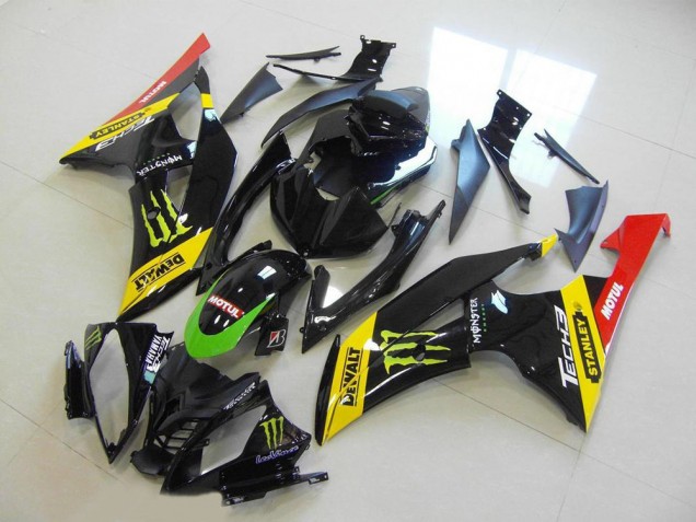 2008-2016 Yamaha YZF R6 Motorcycle Fairing - Yellow Red Glossy Black Green Monster Motul Canada