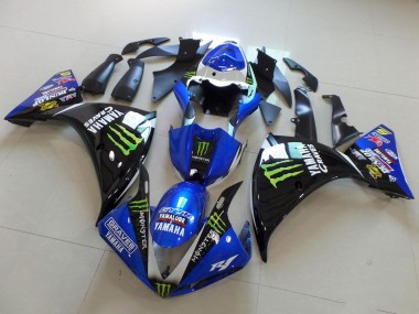 2009-2011 Yamaha YZF R1 Motorcycle Fairings - White Blue Black Green Monster Yamalube Graves Canada
