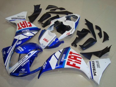 2009-2011 Yamaha YZF R1 Motorcycle Fairings - White Blue Red Fiat Canada