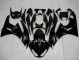 2009-2012 Kawasaki ZX6R Motorcycle Fairings - Glossy Black Gold Ninja Canada