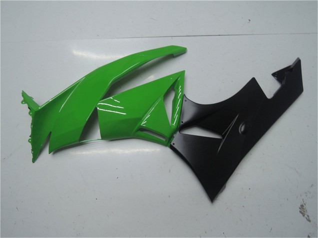 2009-2012 Kawasaki ZX6R Motorcycle Fairing Kits - Green Glossy Black Canada