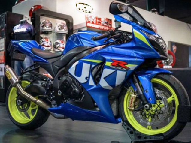 2009-2016 Suzuki GSXR 1000 Motorcycle Fairing - Blue Green White Canada