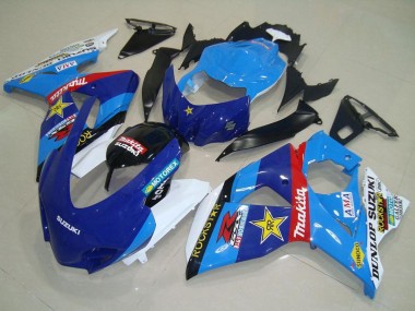 2009-2016 Suzuki GSXR 1000 Motorcycle Fairings - Blue White Red Black Rockstar Racing Canada