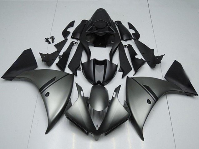 2012-2014 Yamaha YZF R1 Motorcycle Fairings - Matte Grey Matte Black Canada