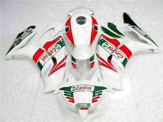 2012-2016 Honda CBR1000RR Motorcycle Fairing - White Red Green Castrol Canada