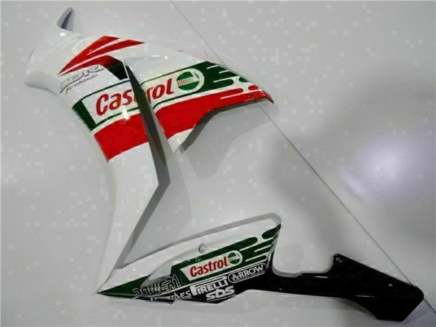 2012-2016 Honda CBR1000RR Motorcycle Fairing - White Red Green Castrol Canada
