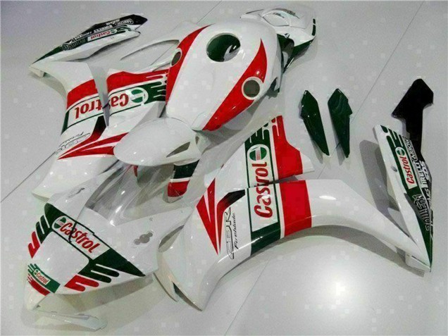 2012-2016 Honda CBR1000RR Motorcycle Fairing - White Red Green Castrol Canada