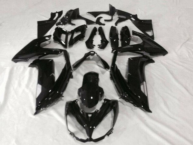 2012-2016 Kawasaki EX650 Motorcycle Fairings - Glossy Black Canada