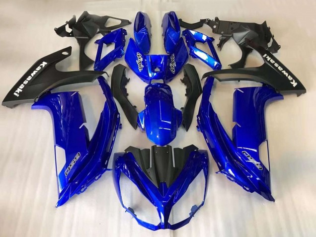 2012-2016 Kawasaki EX650 Motorcycle Fairings - Blue Matte Black Canada