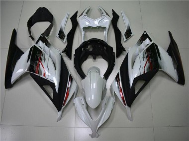 2013-2024 Kawasaki Ninja 300 EX300R Motorcycle Fairing - White Red Black Canada