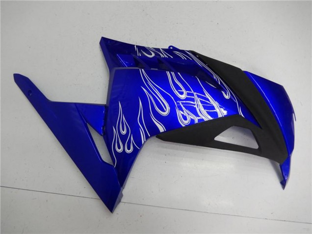 2013-2024 Kawasaki Ninja 300 EX300R Motorcycle Fairings - Blue Black White Flame Canada