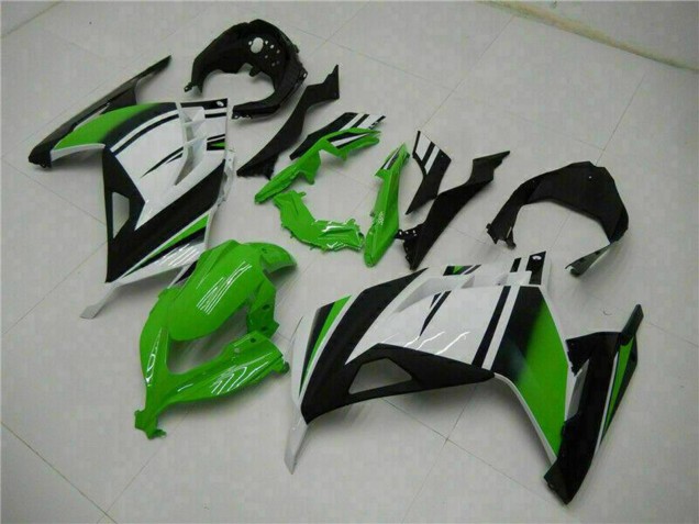 2013-2024 Kawasaki Ninja 300 EX300R Motorcycle Fairings - White Green Black Canada