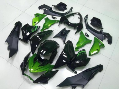 2013-2018 Kawasaki Z800 Motorcycle Fairing - Green Glossy Black Canada